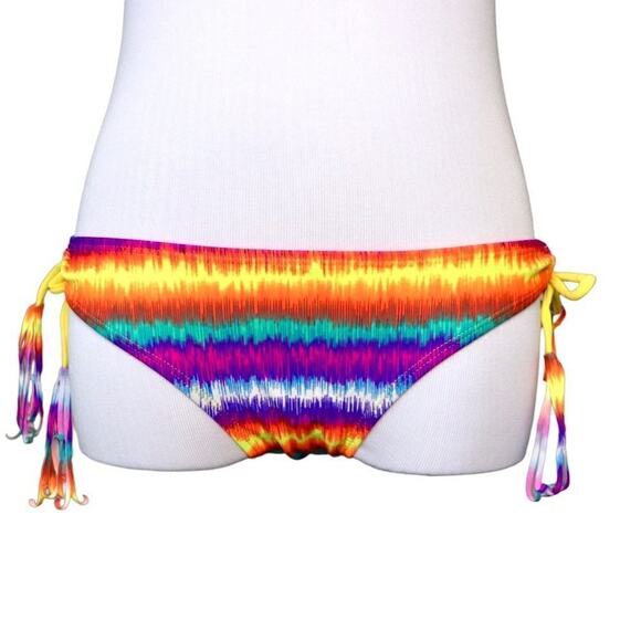 Eve's Temptation Psychedelic Fringed Push Up Bikini Swimsuit SMALL NEW Hyperpop - Picture 8 of 15